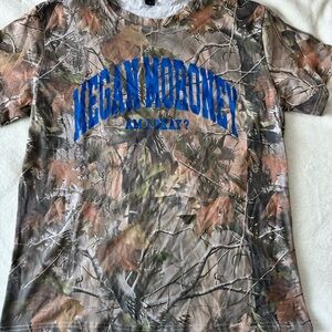 Camo Short Sleeve Tee with Blue Print